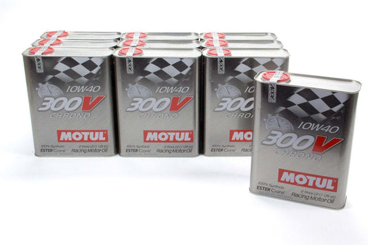 MOTUL 300V 10W40 Racing Oil Synthetic - Part Number 104243 - 2 Liter Bottle Set of 10