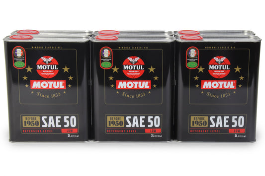 MOTUL USA Classic Oil SAE 50W - Case of 6 x 2 Liter