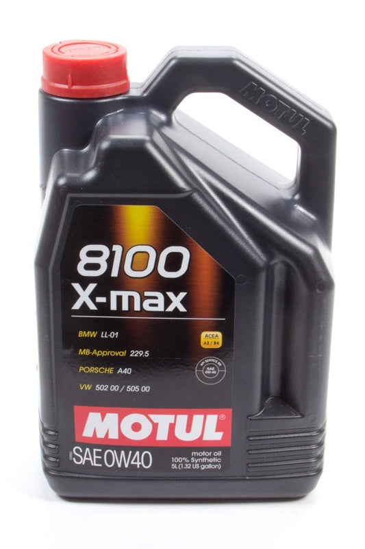 MOTUL USA 8100 X-Max 0W40 Synthetic Motor Oil - 5 Liters