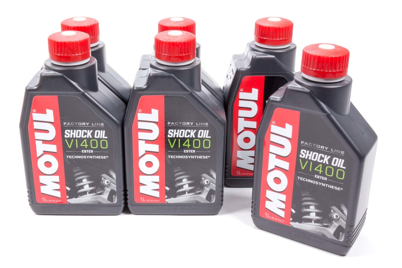 MOTUL USA 105923 Shock Oil Fluid - VI 400 Ester - 1 Liter Bottle (Set of 6)