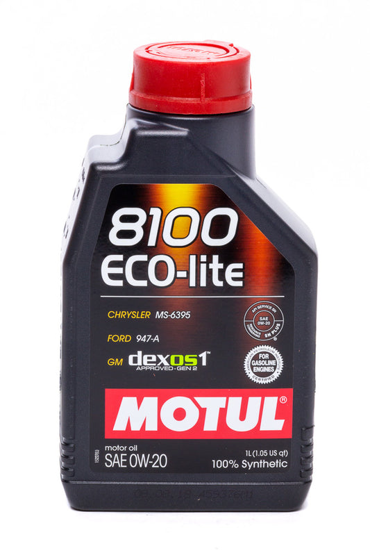 MOTUL USA 8100 0W20 Eco-Lite Synthetic Motor Oil - 1 Liter - Part Number MTL108534