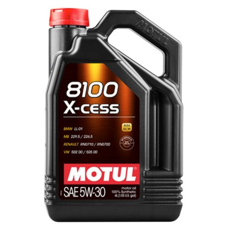 MOTUL USA 8100 X-Cess 5W30 Synthetic Motor Oil - 5 Liter Jug