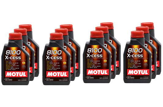 MOTUL USA 8100 X-Cess 5W40 Motor Oil Case - 12 x 1 Liter Bottles