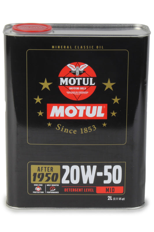 MOTUL USA MTL110621 Classic Performance Oil 20W50 - 2 Liter Can