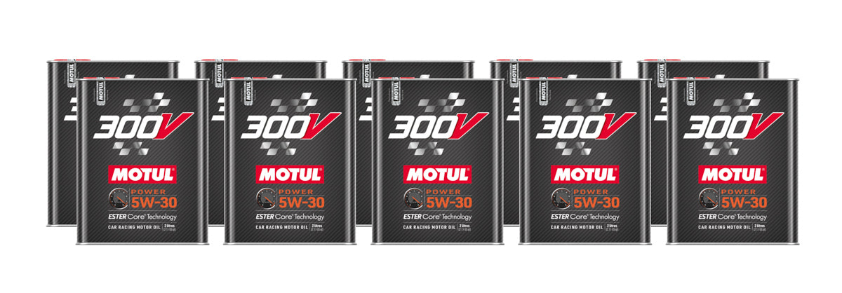 MOTUL USA 300V Power Oil 5W-30 - Case of 10 x 2 Liter Bottles