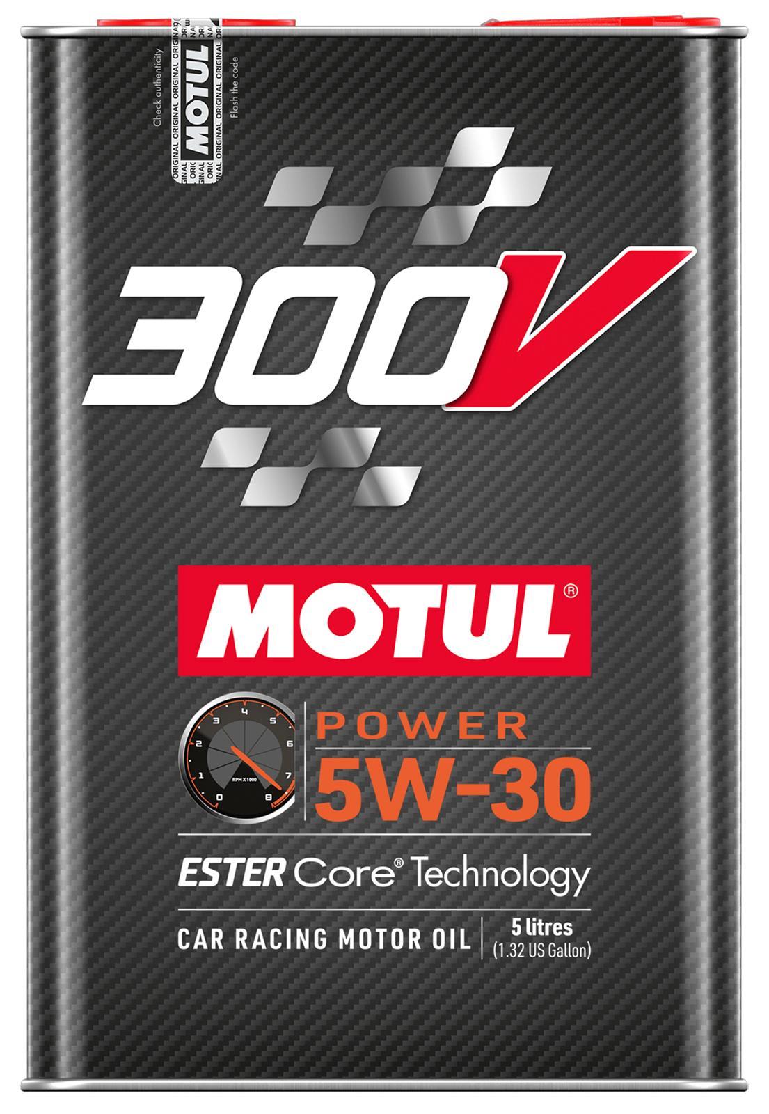 MOTUL USA 300V Power Oil 5W30 - 5 Liter Synthetic Motor Oil