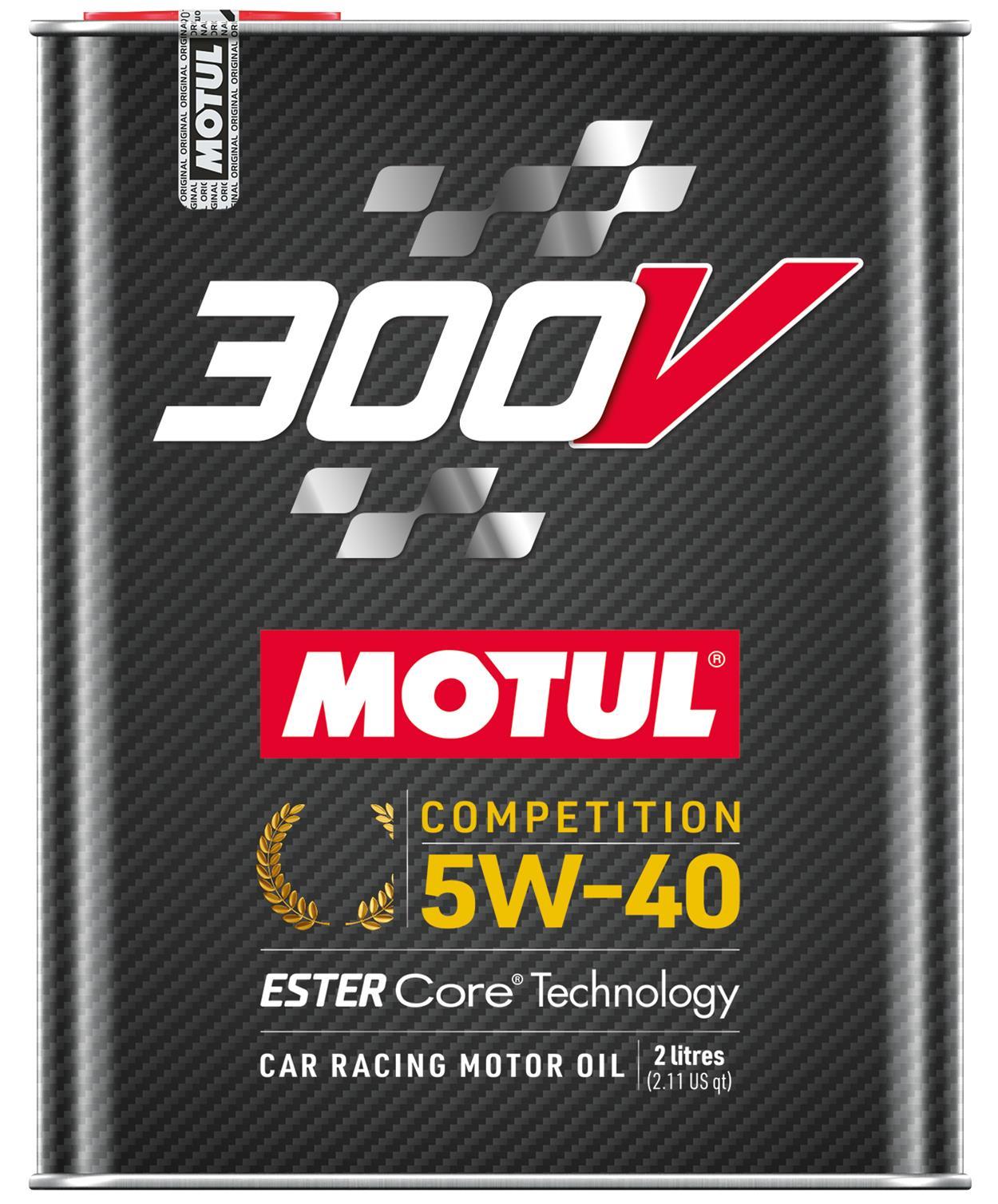 MOTUL USA 300V 5W40 Racing Oil 2L - Synthetic Performance Engine Oil
