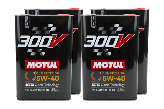 MOTUL USA 300V Competition Oil 5W40 - Case of 4 x 5 Liter Bottles