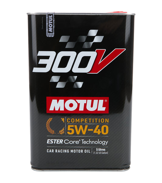 MOTUL USA 300V Competition Oil 5W40 - 5 Liter Synthetic Engine Oil