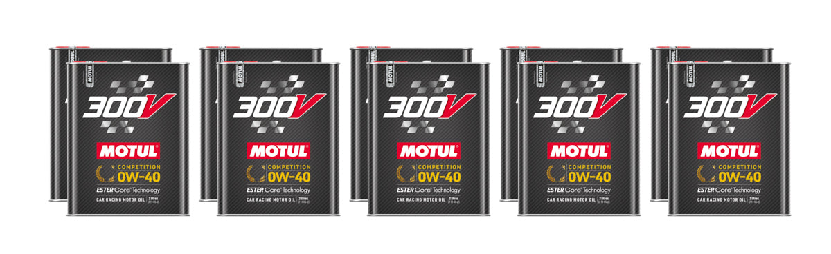 MOTUL USA 300V Competition Oil 0W40 Case of 10 x 2 Liter Bottles