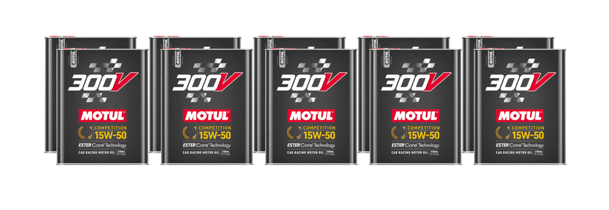 MOTUL USA 300V Competition Oil 15W50 - Case of 10 x 2 Liter Bottles