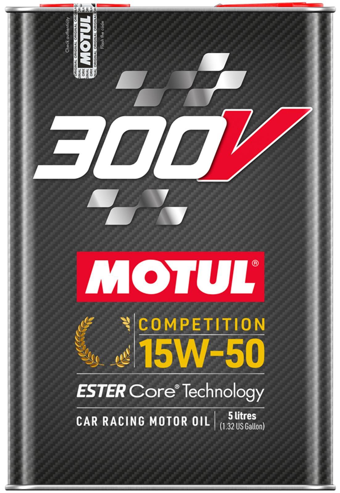 MOTUL USA 300V Competition Oil 15W50 - 5 Liter Synthetic Motor Oil