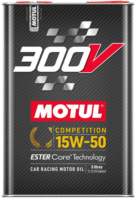 MOTUL USA 300V Competition Oil 15W50 - 5 Liter Synthetic Motor Oil