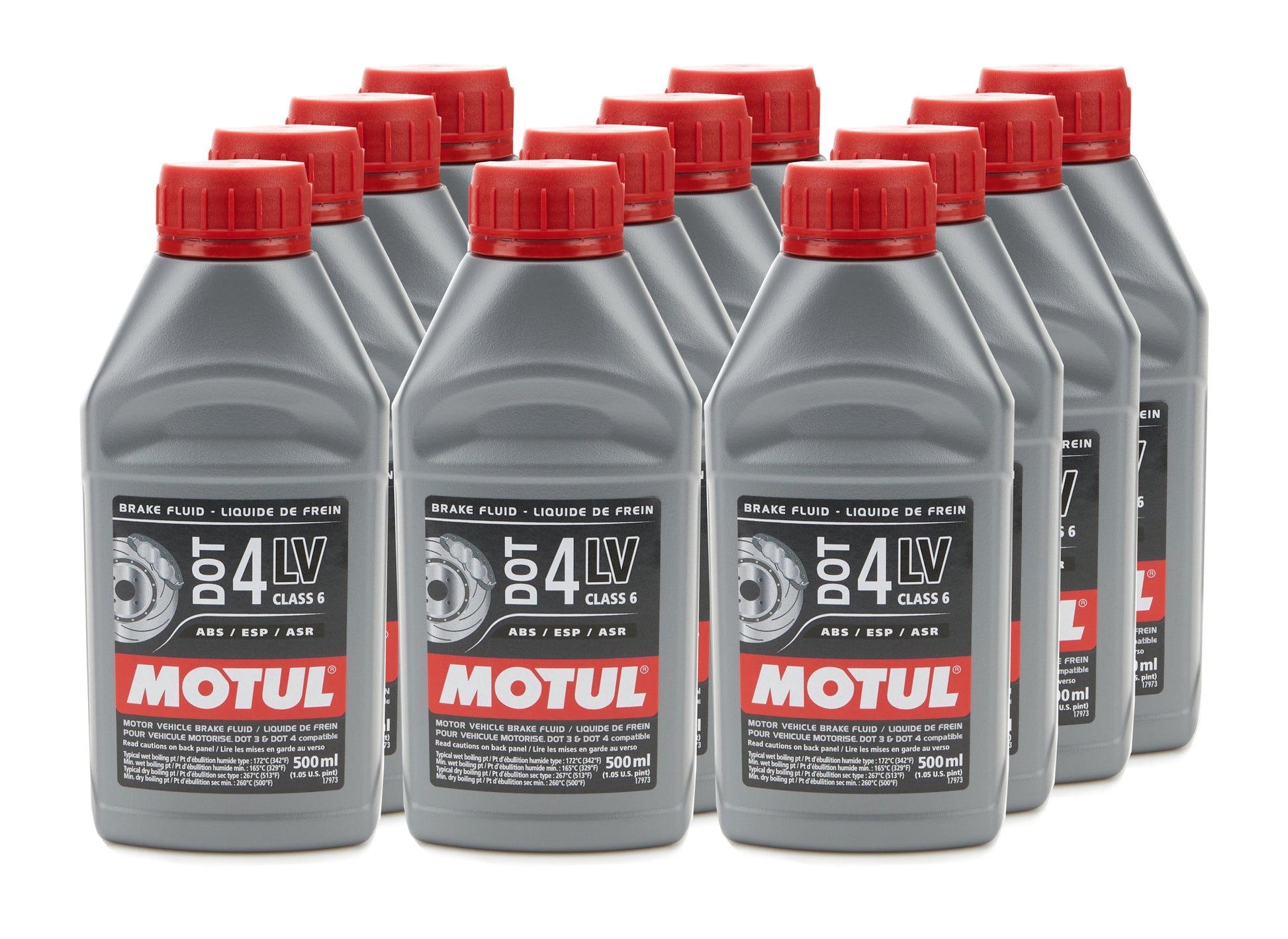 MOTUL USA DOT 4 Brake Fluid - Part Number 111254 - Case of 12 x 500ml Bottles