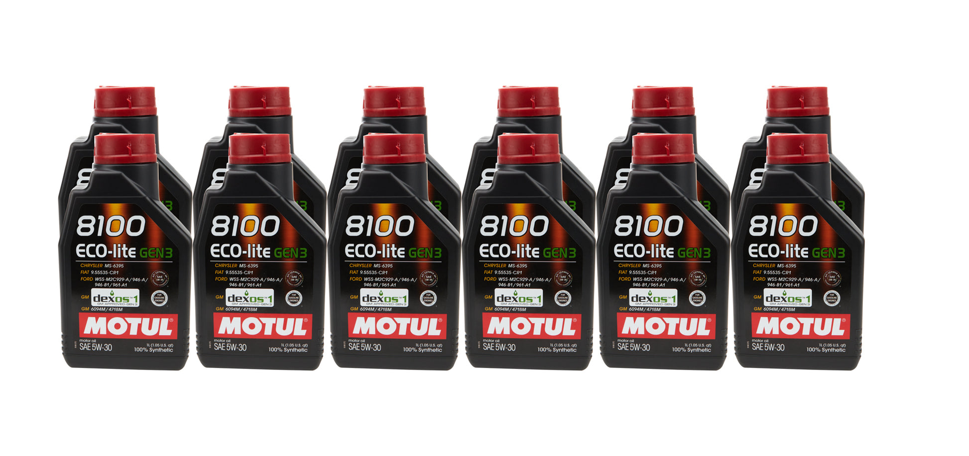 MOTUL 8100 Eco-Lite Gen3 5W30 Synthetic Motor Oil Case 12X1L