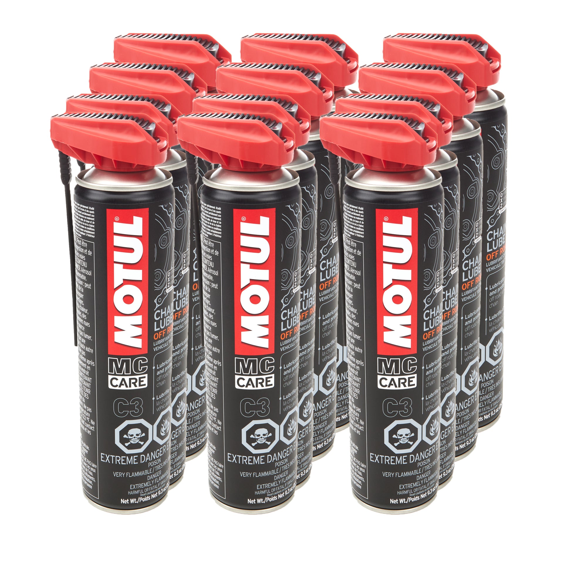 MOTUL USA C3 Chain Lube 111820 - 12 x 9.3 Ounces Aerosol