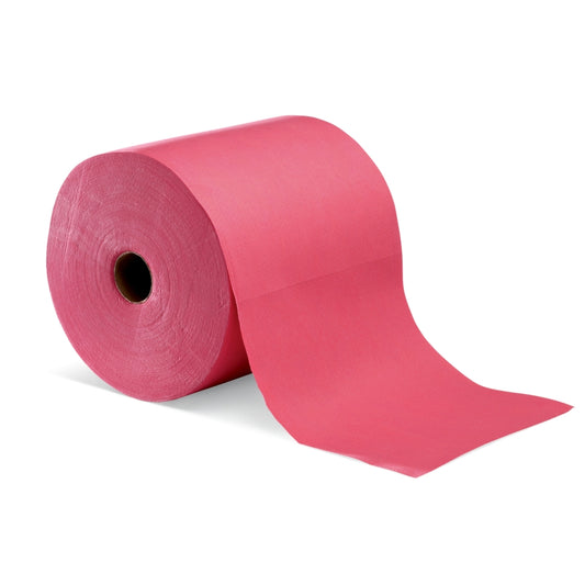 WypAll PowerClean X80 Heavy-Duty HydroKnit Cloths – 12.4″ x 12.2″ Jumbo Roll, Red, 455 Sheets (Model 41055)