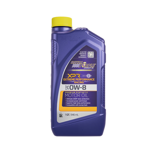 Royal Purple ROY01009 0W8 XPR Racing Oil - 1 Quart Synthetic Motor Oil - gca - commerce