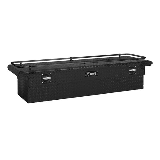 UWS/United Welding Services SL-72-LP-MB-R 72-Inch Secure Lock Low Profile Matte Black Toolbox with Rail