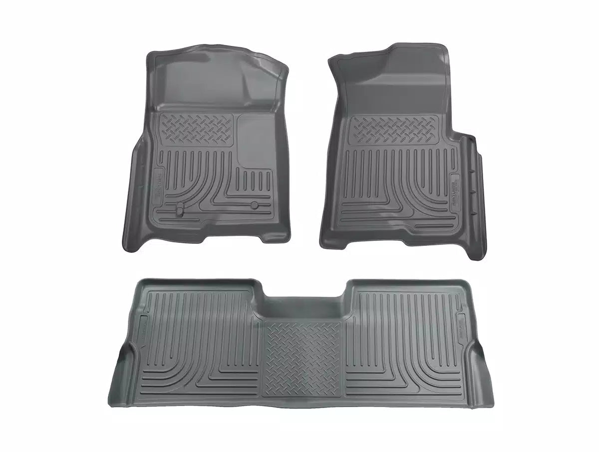 Husky Liner 98332 WeatherBeater Front and Second Row Floor Liners for Ford F-150 SuperCrew, Grey