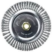 Weiler Roughneck® Stringer Bead Wire Wheel – 7" x 3/16", 5/8"-11 UNC Arbor, .020" Wire, 9000 RPM – Pack of 10 (Model 09000)
