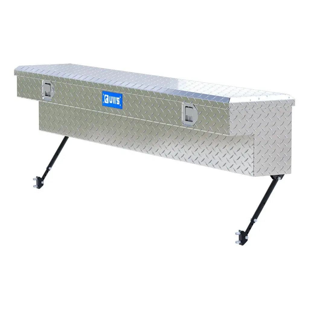 UWS EC30131-MK2 72" Bright Aluminum Truck Side Tool Box w/ Legs