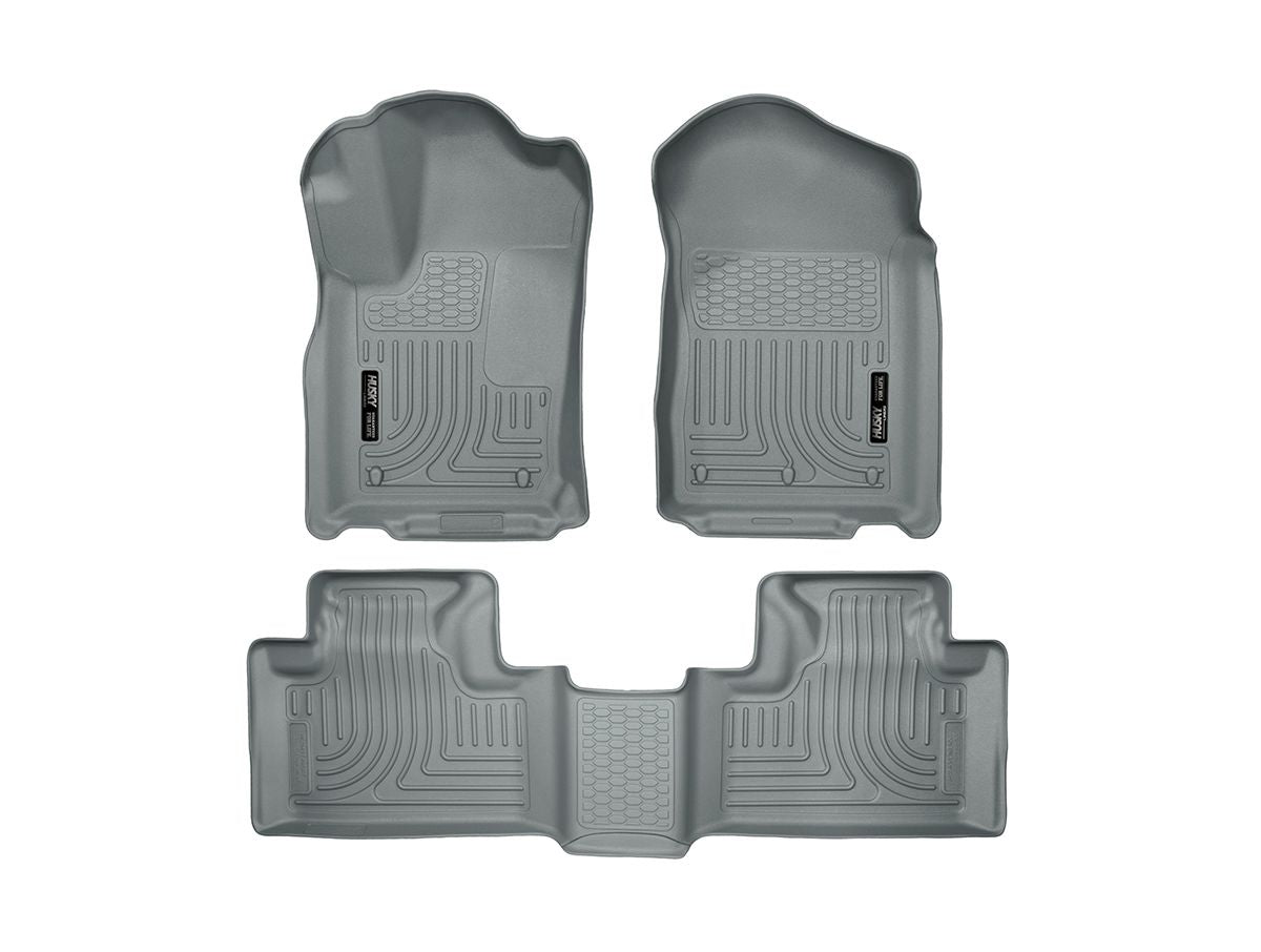 Husky Liner 99052 WeatherBeater Front & Second Seat Floor Liners for Dodge Durango and Jeep Grand Cherokee in Grey