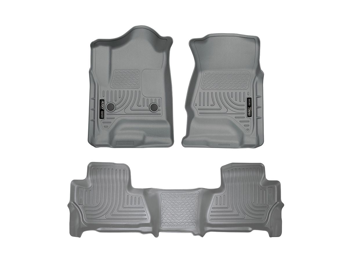 Husky Liner Weatherbeater Series Front & Second Seat Floor Liners for 1520 Tahoe/Yukon - Grey, Part Number 99202