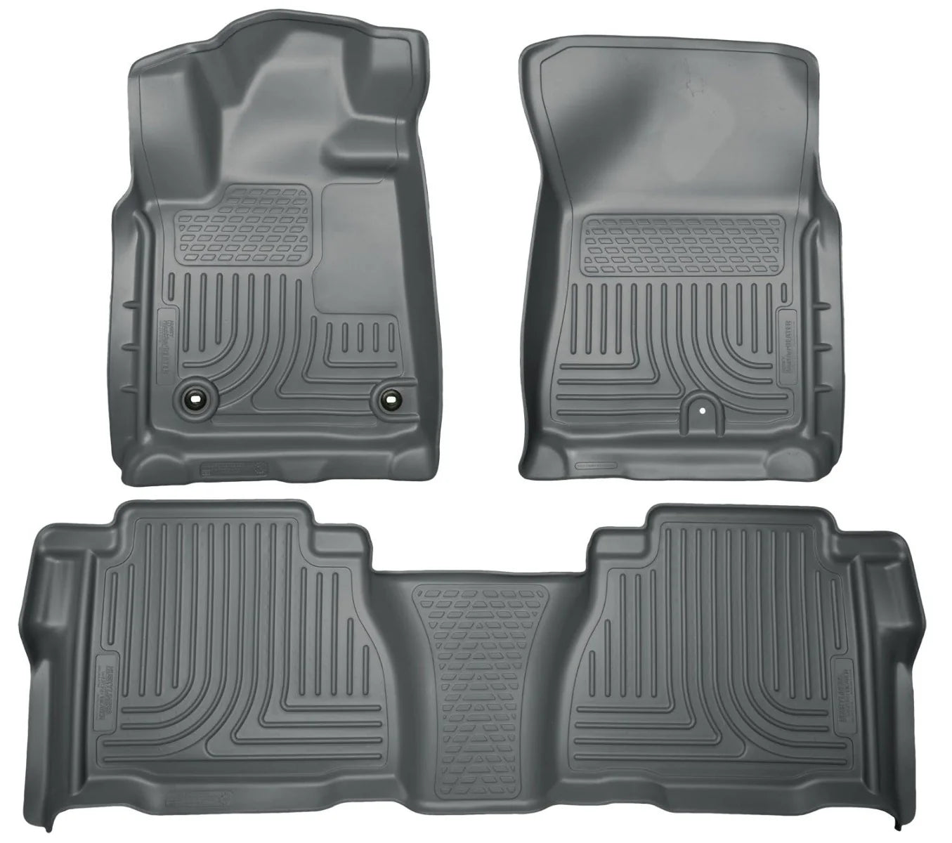 Husky Liners 99592 Tundra Floor Liners with Twist Lock on Driver's Side and Second Seat in Grey