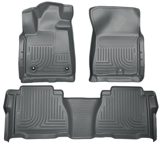 Husky Liners 99592 Tundra Floor Liners with Twist Lock on Driver's Side and Second Seat in Grey