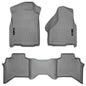 Husky Liner 98032 Weatherbeater Front & Second Seat Floor Liners for Ram 1500 and Ram 2500/3500 Quad Cab in Grey