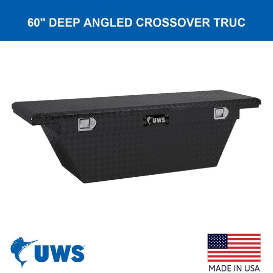 UWS United Welding Services TBSD-60A-BLK 04 C Colorado Crew Single Lid Deep Angled Truck Bed Toolbox in Black