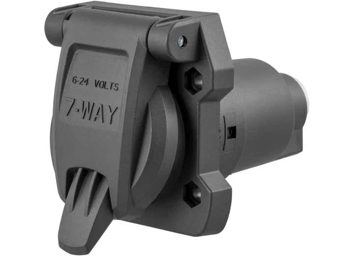 Curt Manufacturing Heavy Duty 7 Way RV Blade Connector Socket Truck End - Part 58155