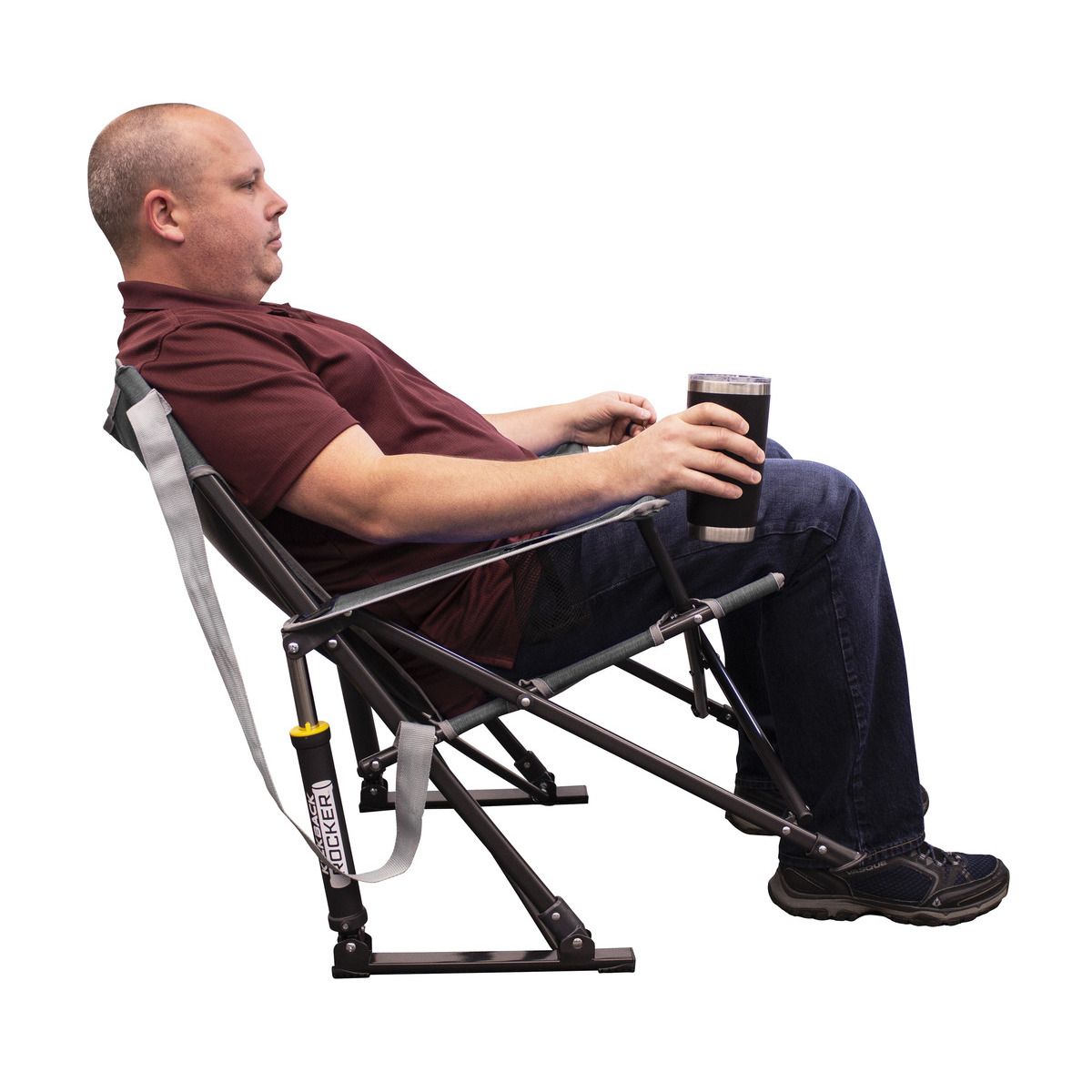 GCI Outdoor 410147 Kickback Rocker in Heathered Pewter - Autosphere