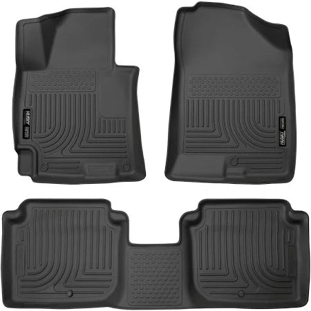 Husky Liner 1416 Elantra Front & Second Seat Floor Liners Weatherbeater Series Black
