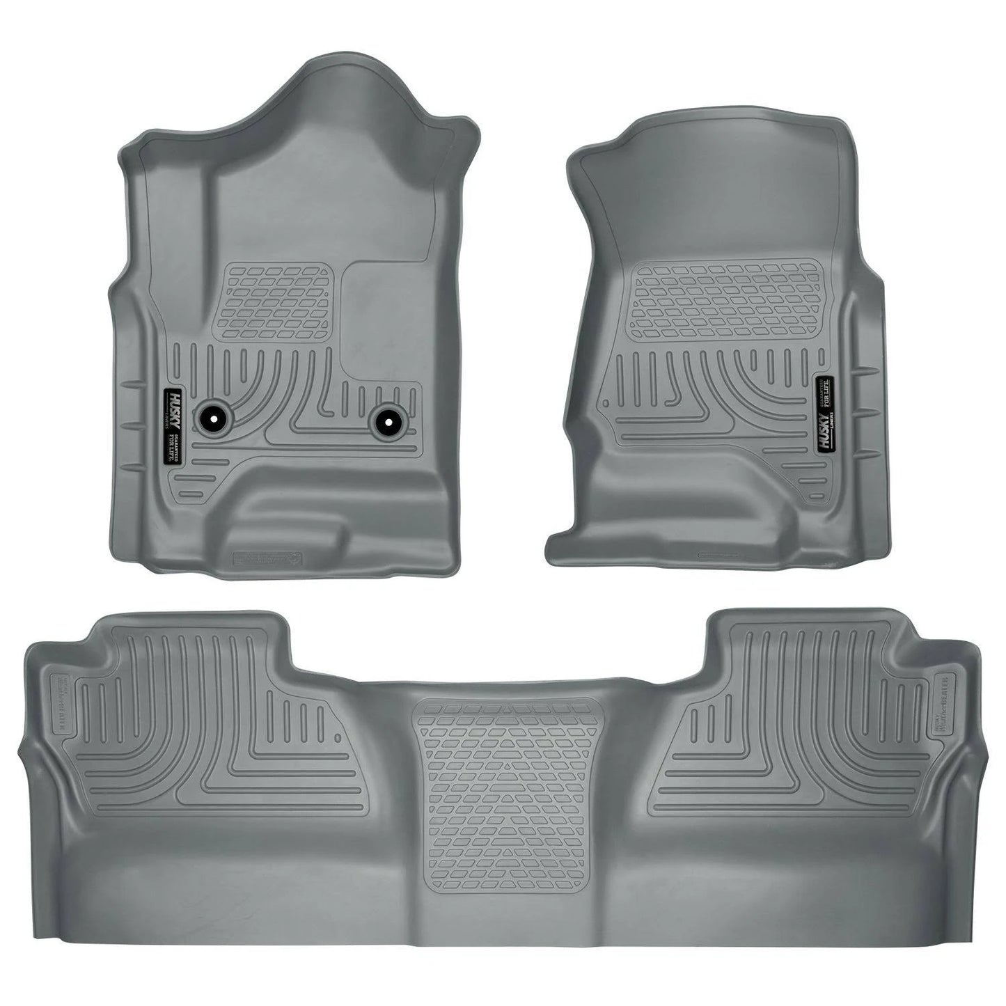 Husky Liner 98232 Front and Second Row Floor Liners for Chevy Silverado/Sierra Crew Cab