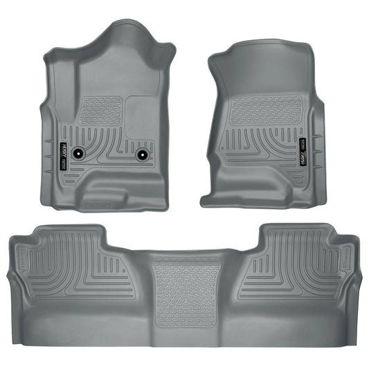 Husky Liner 98232 Front and Second Row Floor Liners for Chevy Silverado/Sierra Crew Cab
