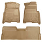 Husky Liners 98333 Weatherbeater Front & Second Row Floor Liners for Ford F-150 Supercrew, Tan