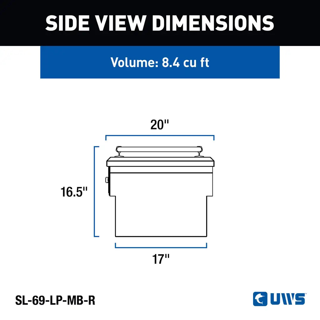 UWS United Welding Services 69 Inch Aluminum Single Lid Crossover Toolbox with Pull Handle0 - Low Profile Matte Black