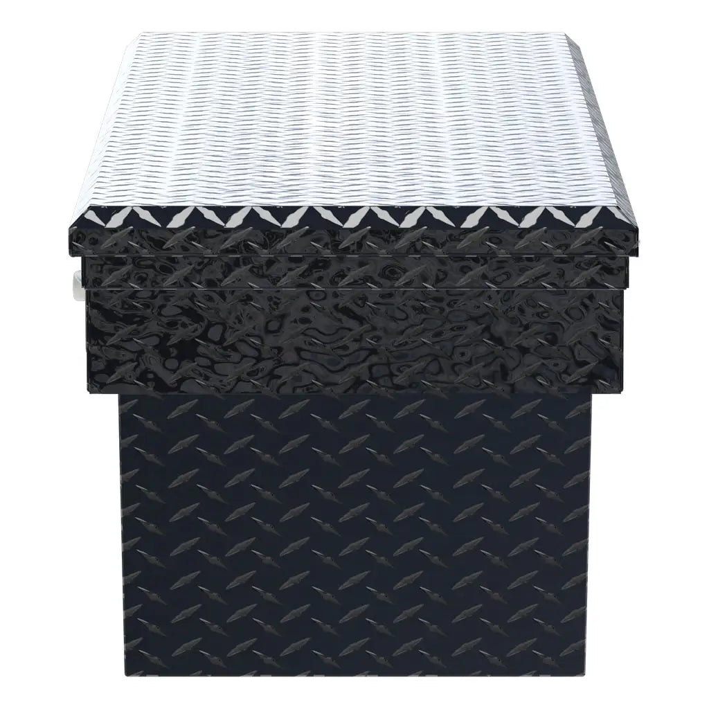 UWS/United Welding Services Gloss Black Aluminum 69-Inch Deep Angled Secure Lock Truck Tool Box