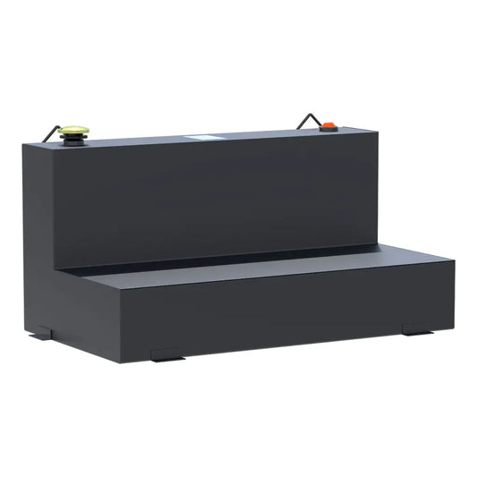 UWS United Welding Services 75-Gallon Steel Combo Transfer Tank in Matte Black (Part #ST-75-COMBO-MB)