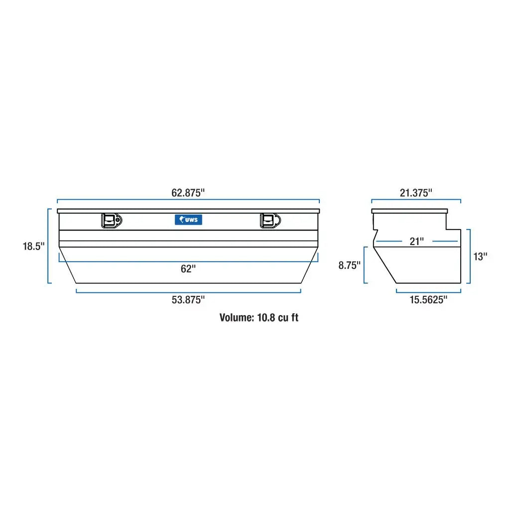 UWS/United Welding Services TBC-62-WN Chest Box with Wedge & Notched Design for Ford Heavy Duty