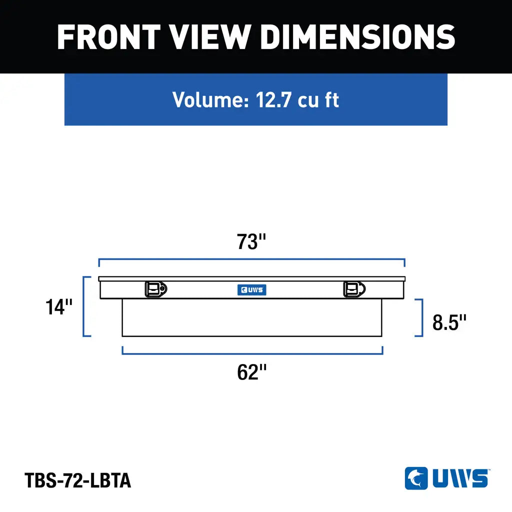 UWS United Welding Services TBS-72-LBTA 72-Inch Single Lid Wide Storage Tank