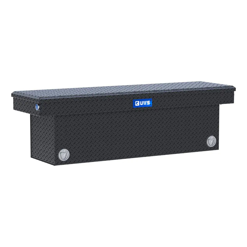 UWS United Welding Services 69-Inch Deep Push Button Crossover Truck Toolbox - Matte Black, Part TBSD-69-PB-MB