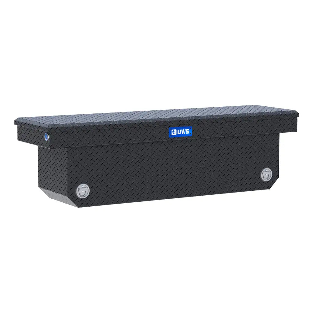 UWS/United Welding Services 72-Inch Deep Angled Push Button Crossover Truck Tool Box Matte Black TBSD-72-A-PB-MB