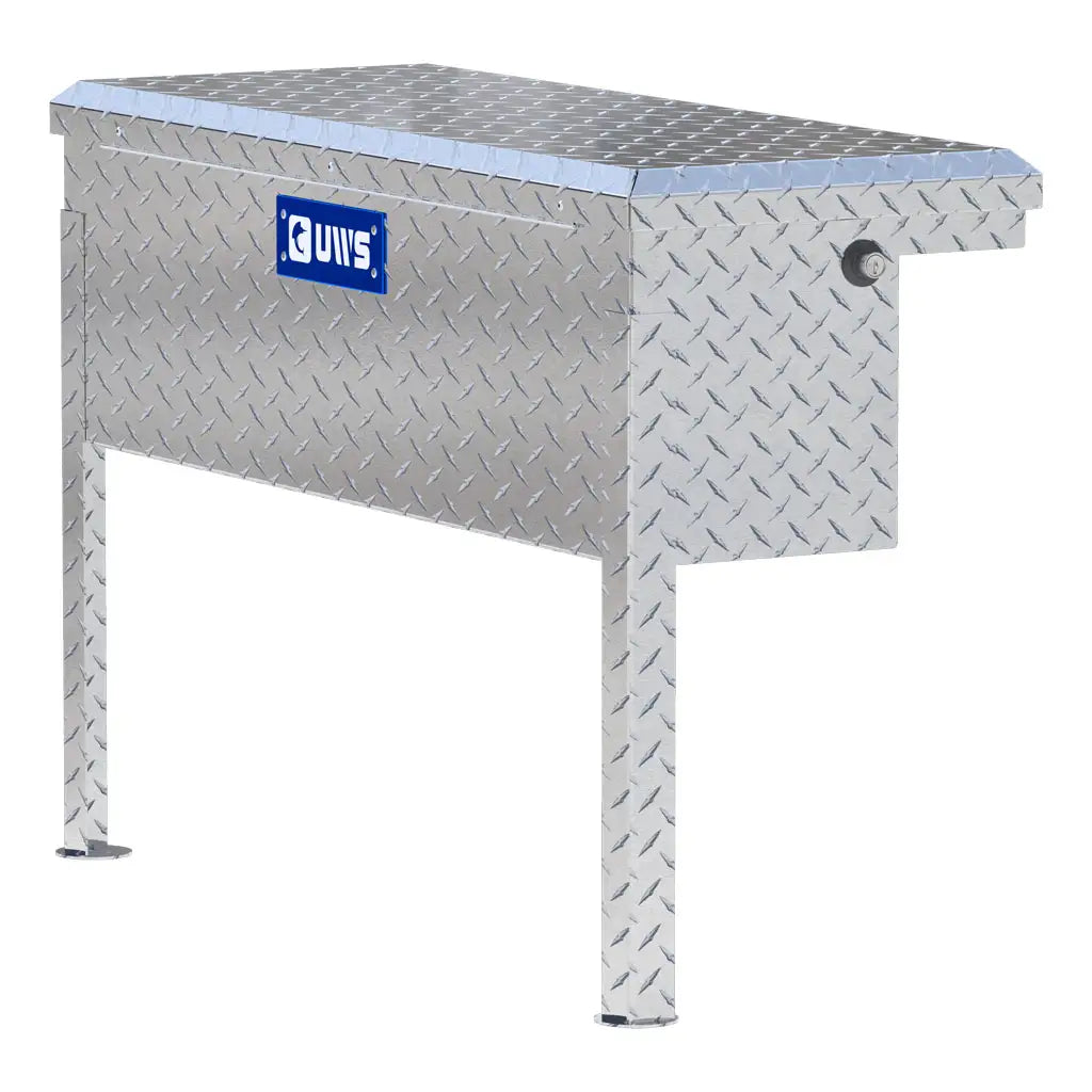 UWS United Welding Services 36-Inch Truck Side Tool Box with Low Profile Bright Aluminum - TBSM-36-LP