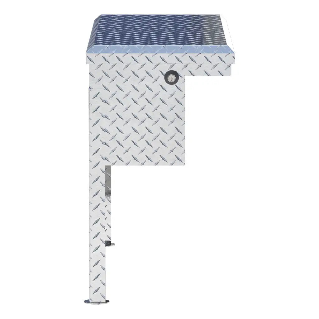 UWS United Welding Services 36-Inch Truck Side Tool Box with Low Profile Bright Aluminum - TBSM-36-LP