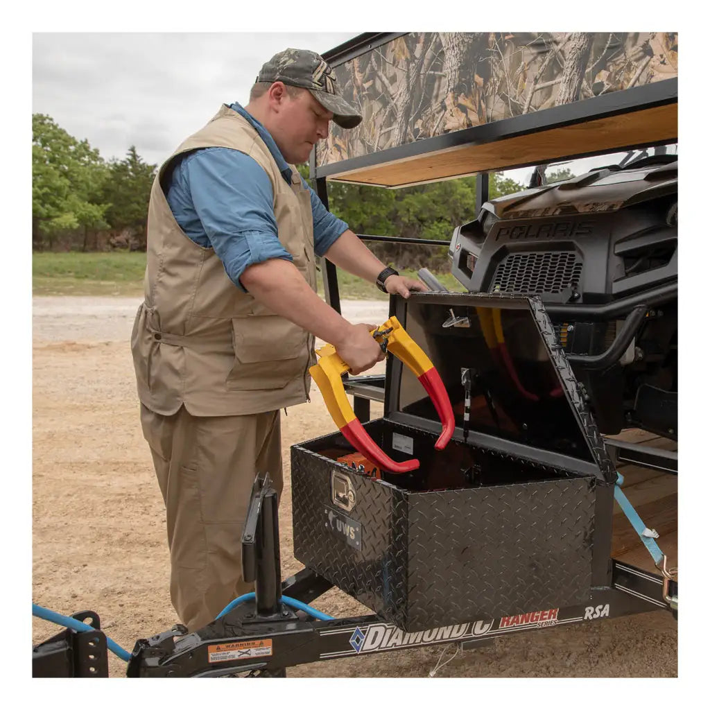 UWS/United Welding Services TBV-34-LP-BLK 34-Inch V-Shaped Lopro Utility Trailer Box in Black