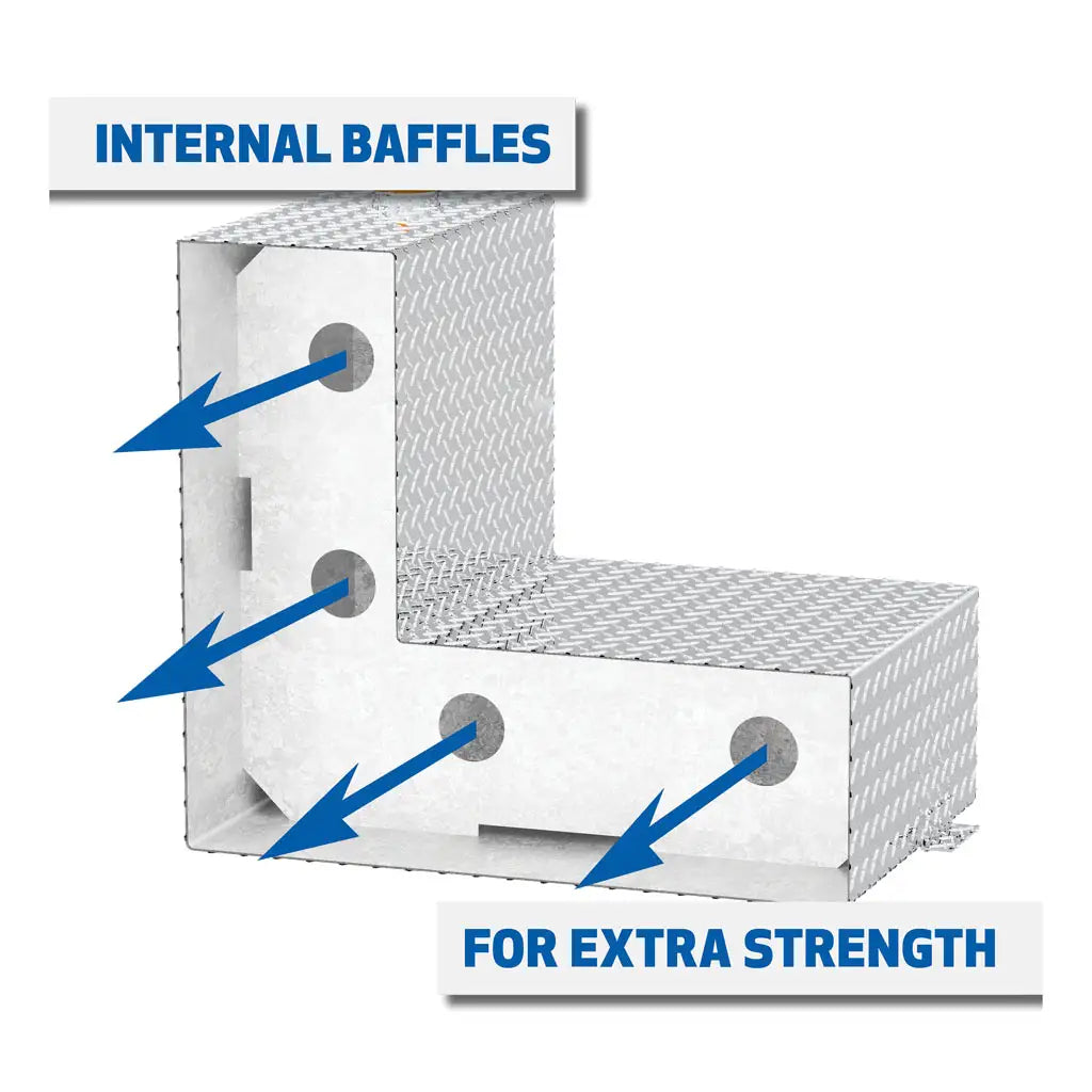 UWS United Welding Services 100 Gallon L-Shape Bright Aluminum Transfer Tank