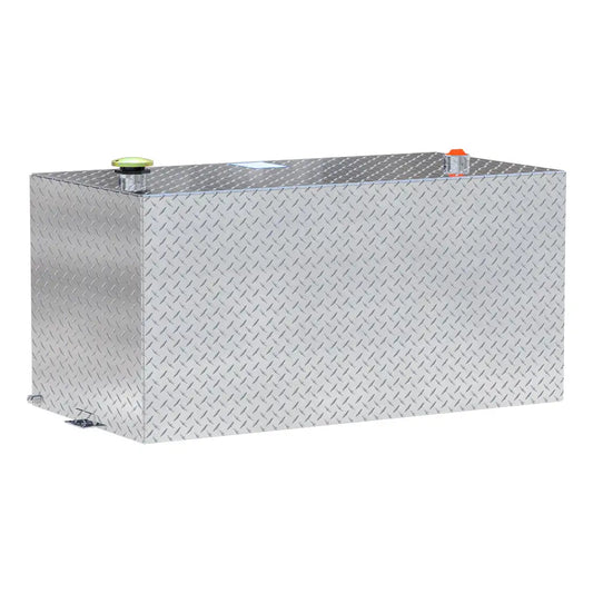 UWS United Welding Services 100 Gallon Rectangle Bright Aluminum Transfer Tank (Part Number TT-100-RT-T-P)